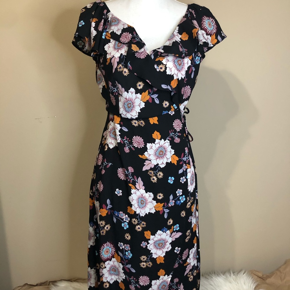 Floral wrap dress